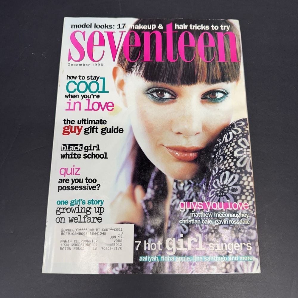 VINTAGE SEVENTEEN MAGAZINE DECEMBER 1996 MATTHEW MCCONAUGHEY 90S TEEN
